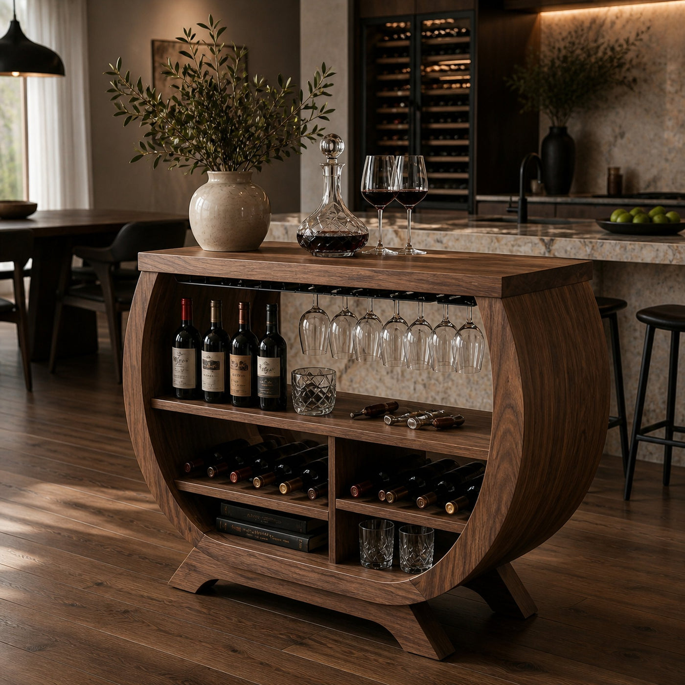 Contemporary Wine Cabinet With Wine Rack For Dining Area - product view 7