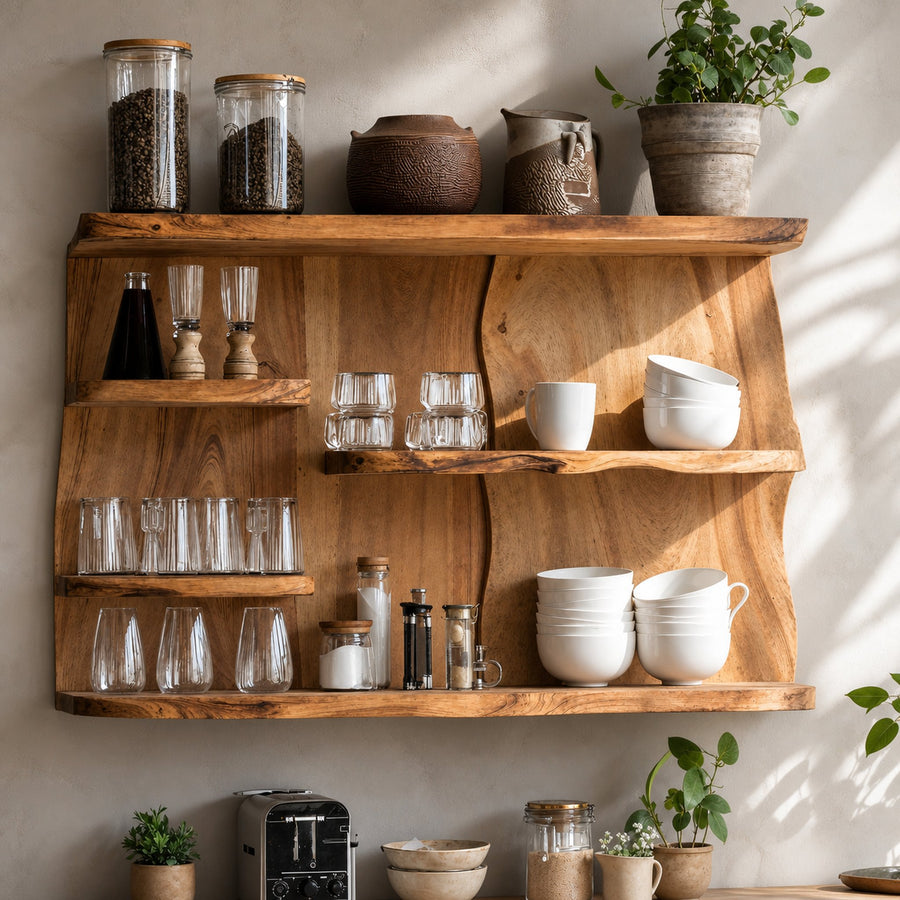 Farmhouse Wooden Kitchen Cabinet For Furniture Decor