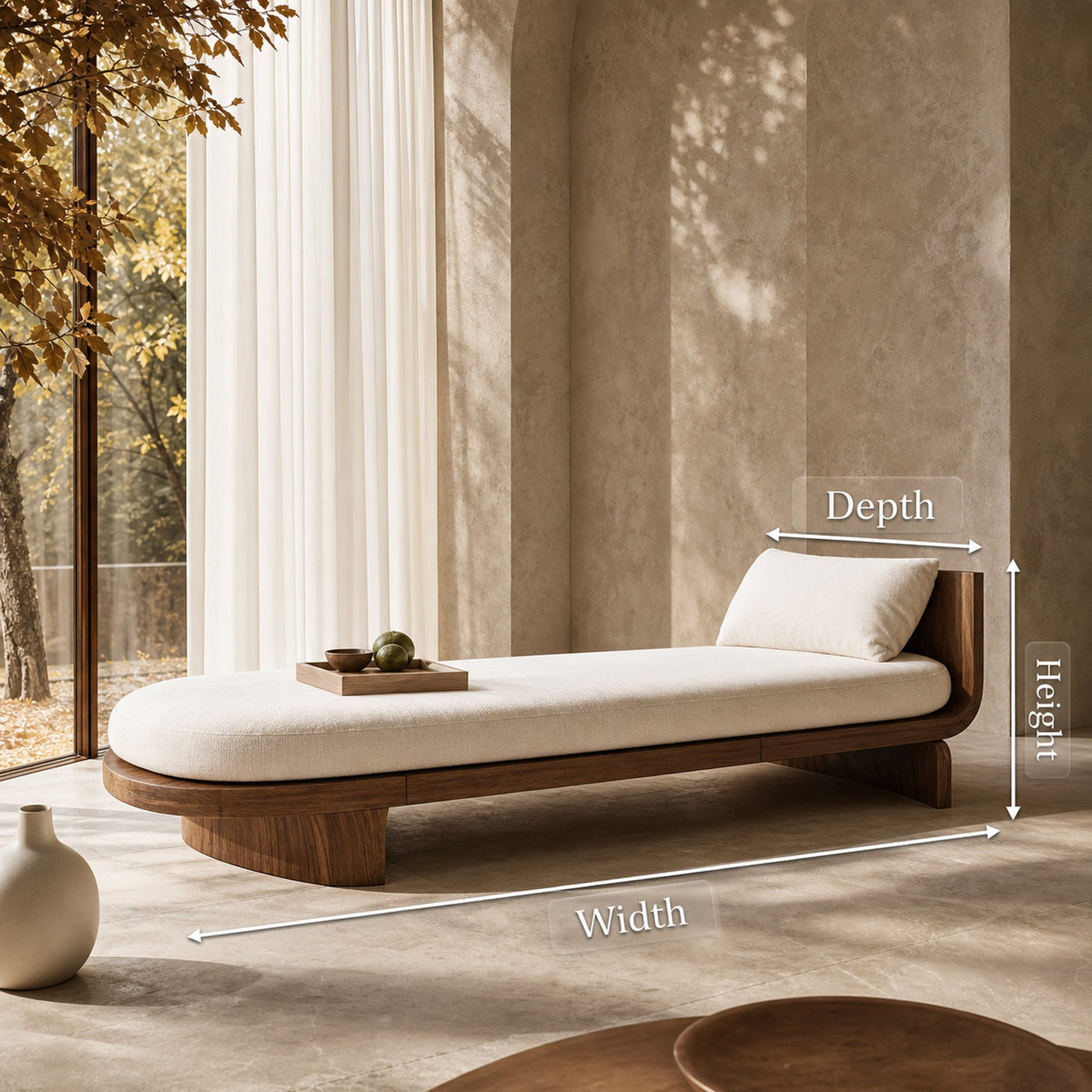 Handcrafted Mid Century Wooden Daybed For Patio Furniture Outdoor - product view 8