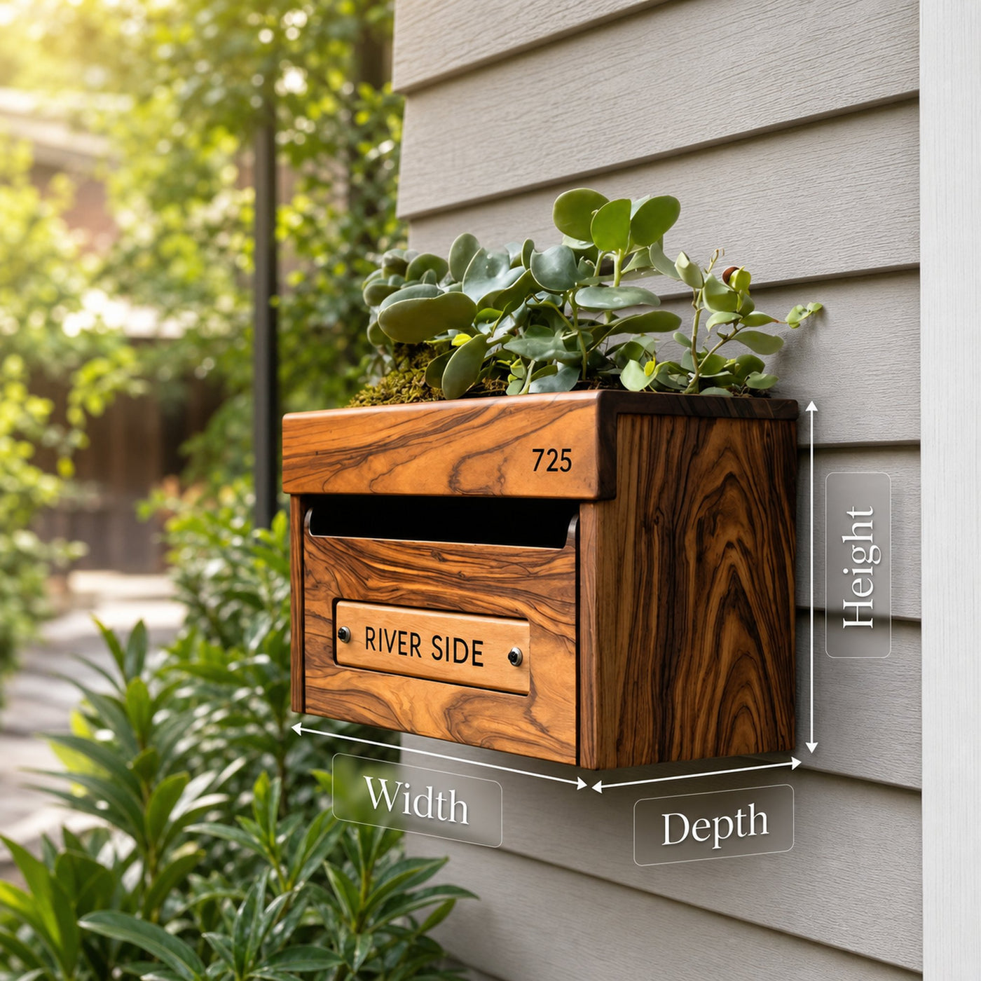 Handcrafted Wooden Sculpture Mailbox For Patio Furniture Garden Design - product view 6