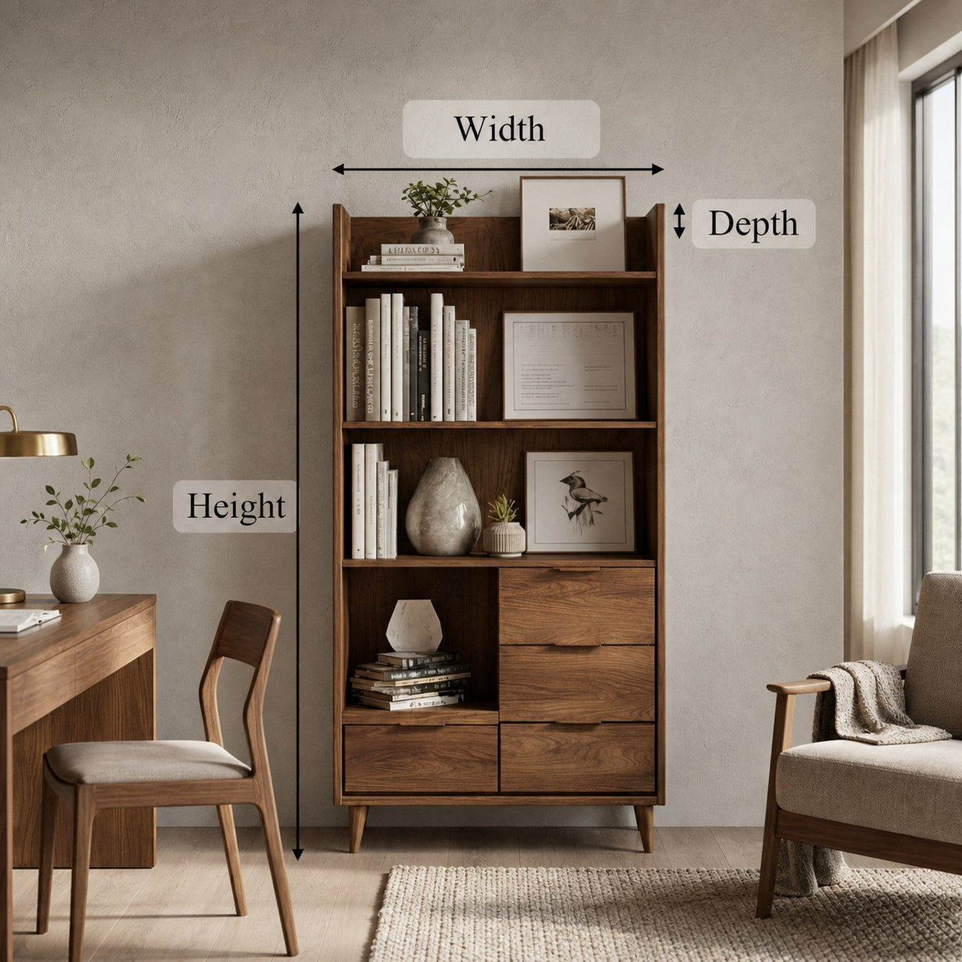 Mid Century Organizer Cabinet For Living Room And Apartment - product view 7