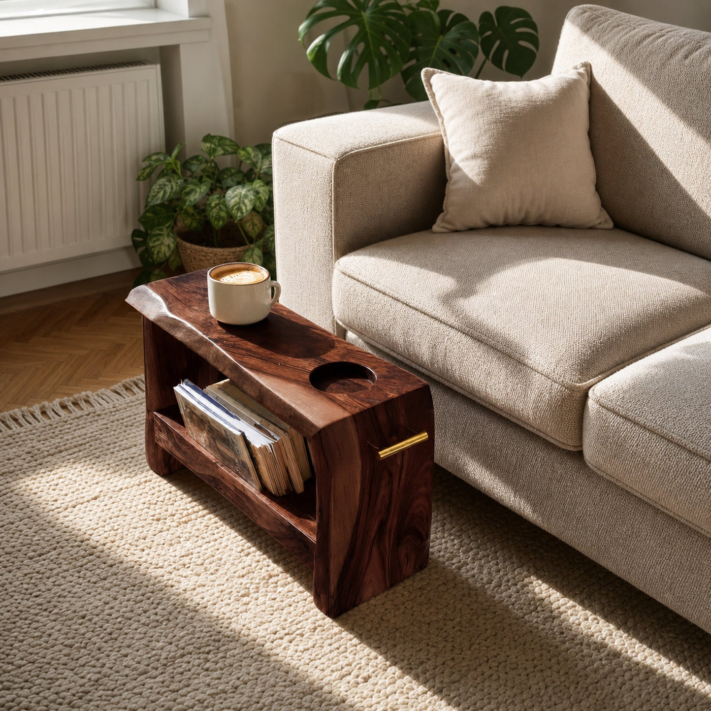 Mid Century Wooden Side Table For Living Room Decor - product view 7
