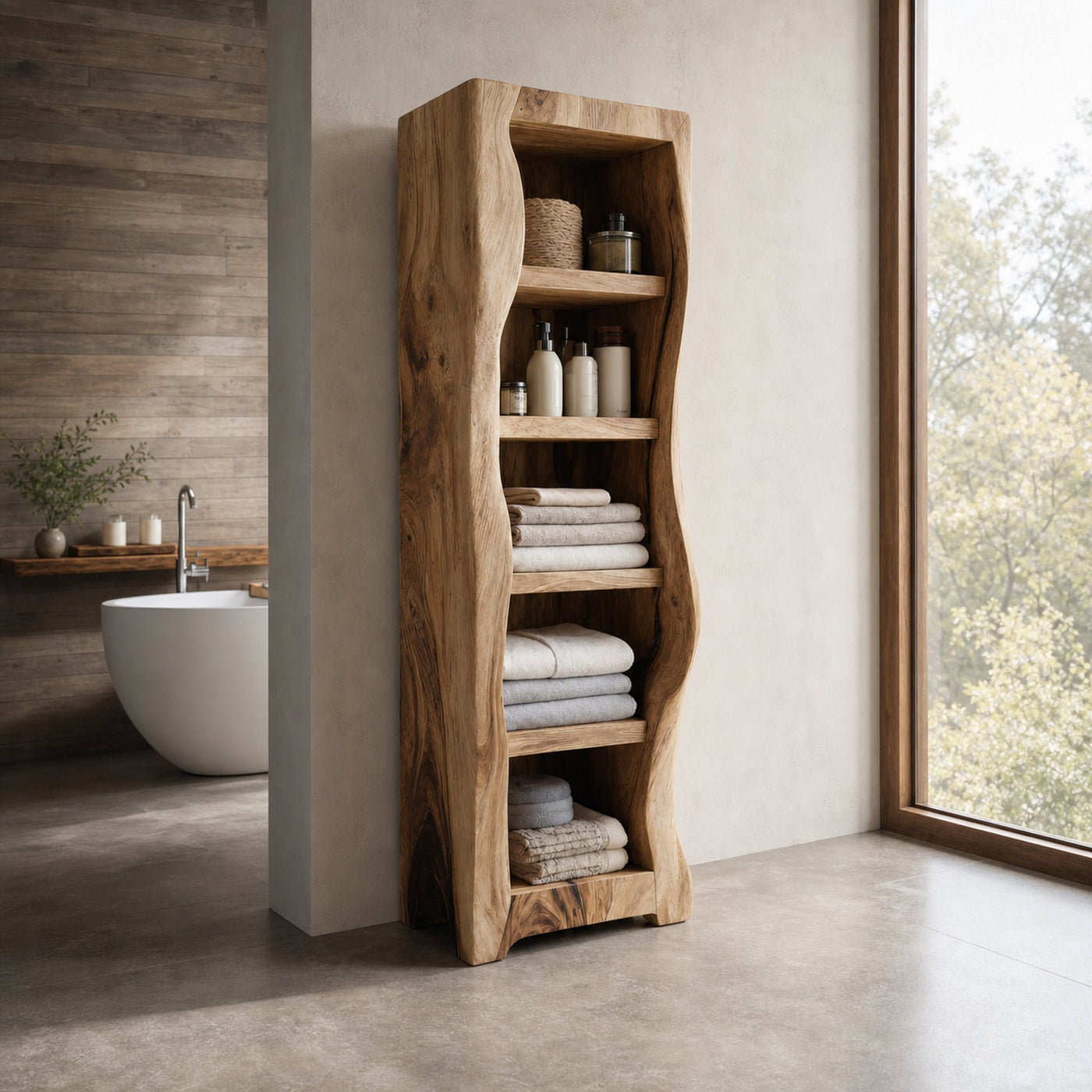 Minimal Wooden Bathroom Storage Cabinet For Bathroom Decor