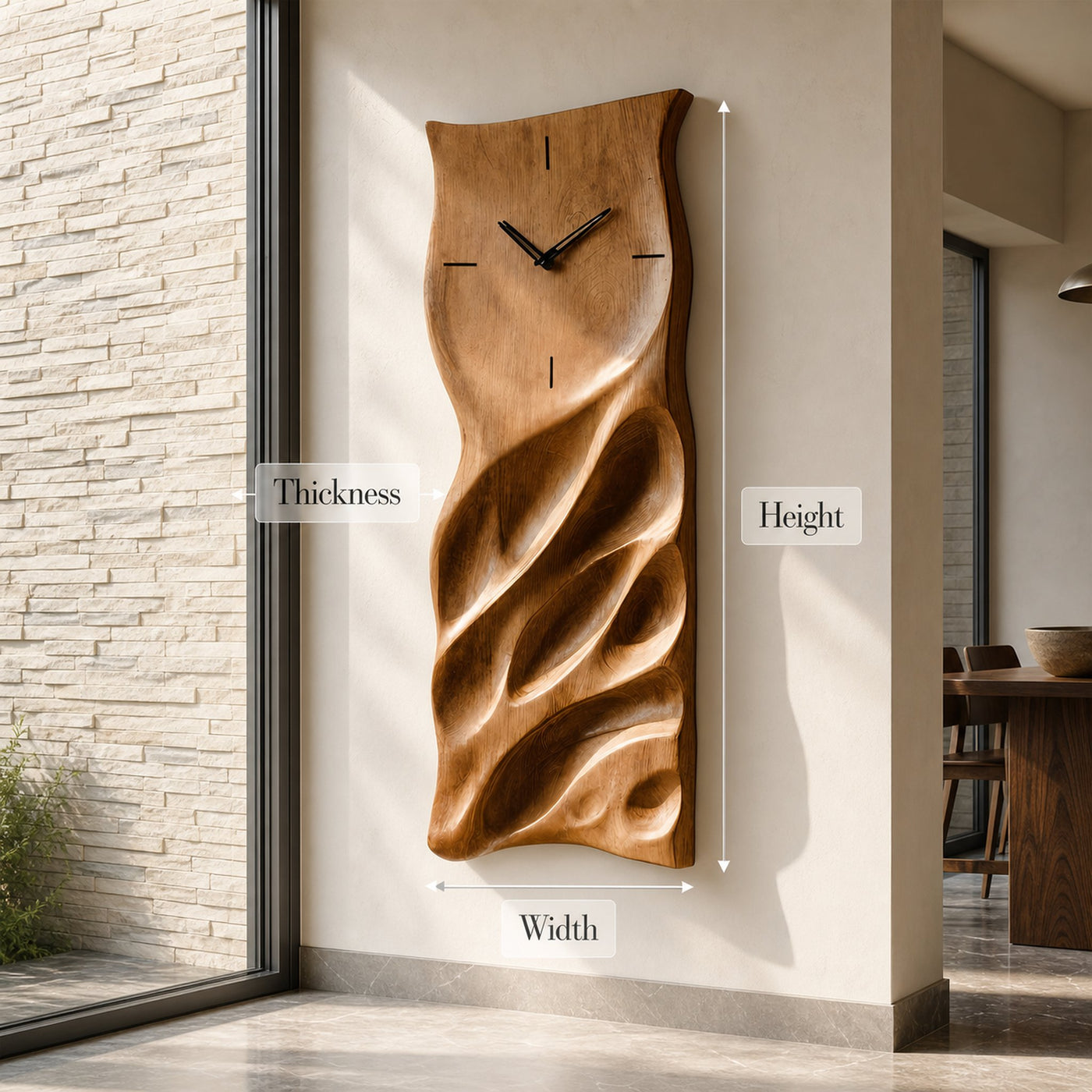 Minimalist Handcrafted Wall Clock For Living Room Interior - product view 8