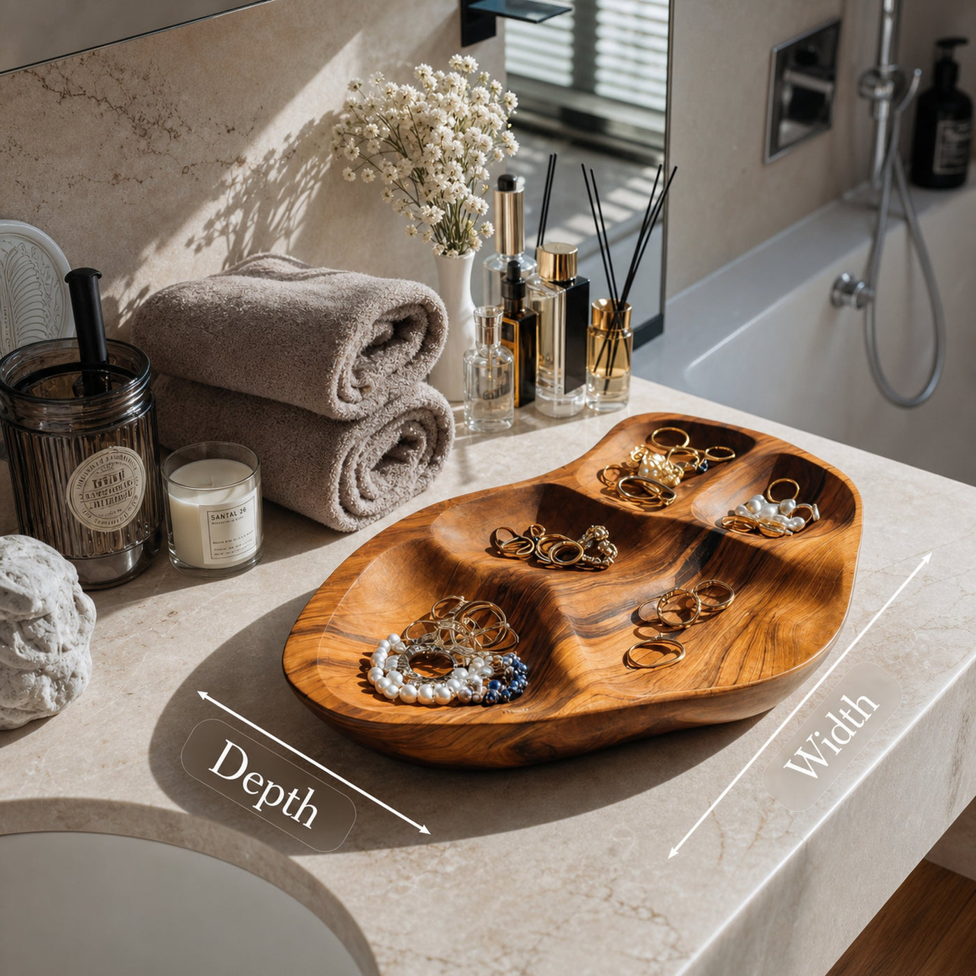 Minimalist Jewelry Tray For Bathroom Or Bedroom - product view 6