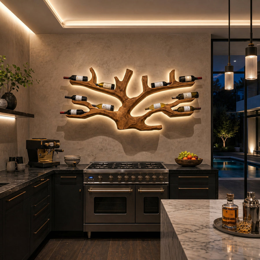 Artistic Wine Holder Wall Rack For Home Bar