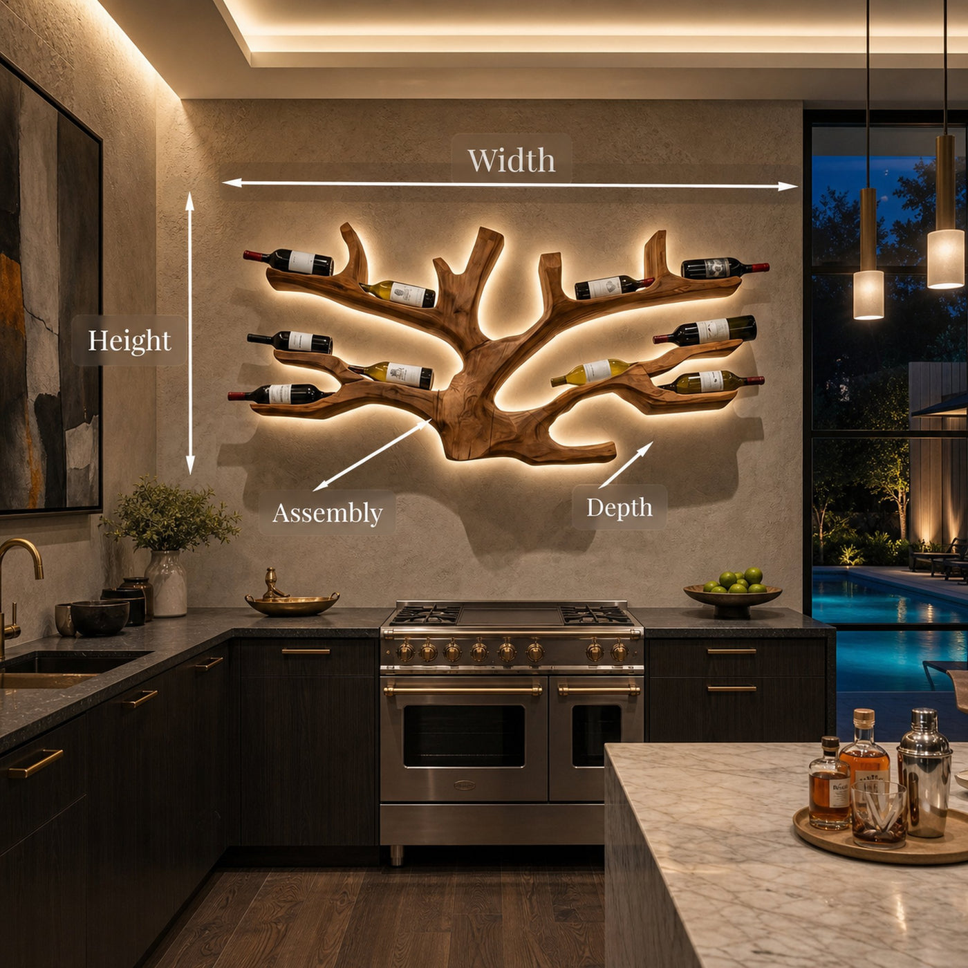 Artistic Wine Holder Wall Rack For Home Bar - product view 8