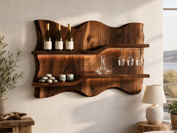 Contemporary Bottle Storage Wine Rack For Dining Space