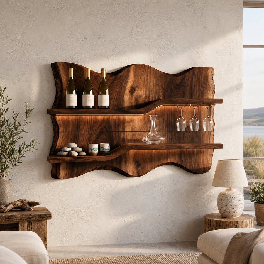 Contemporary Bottle Storage Wine Rack For Dining Space