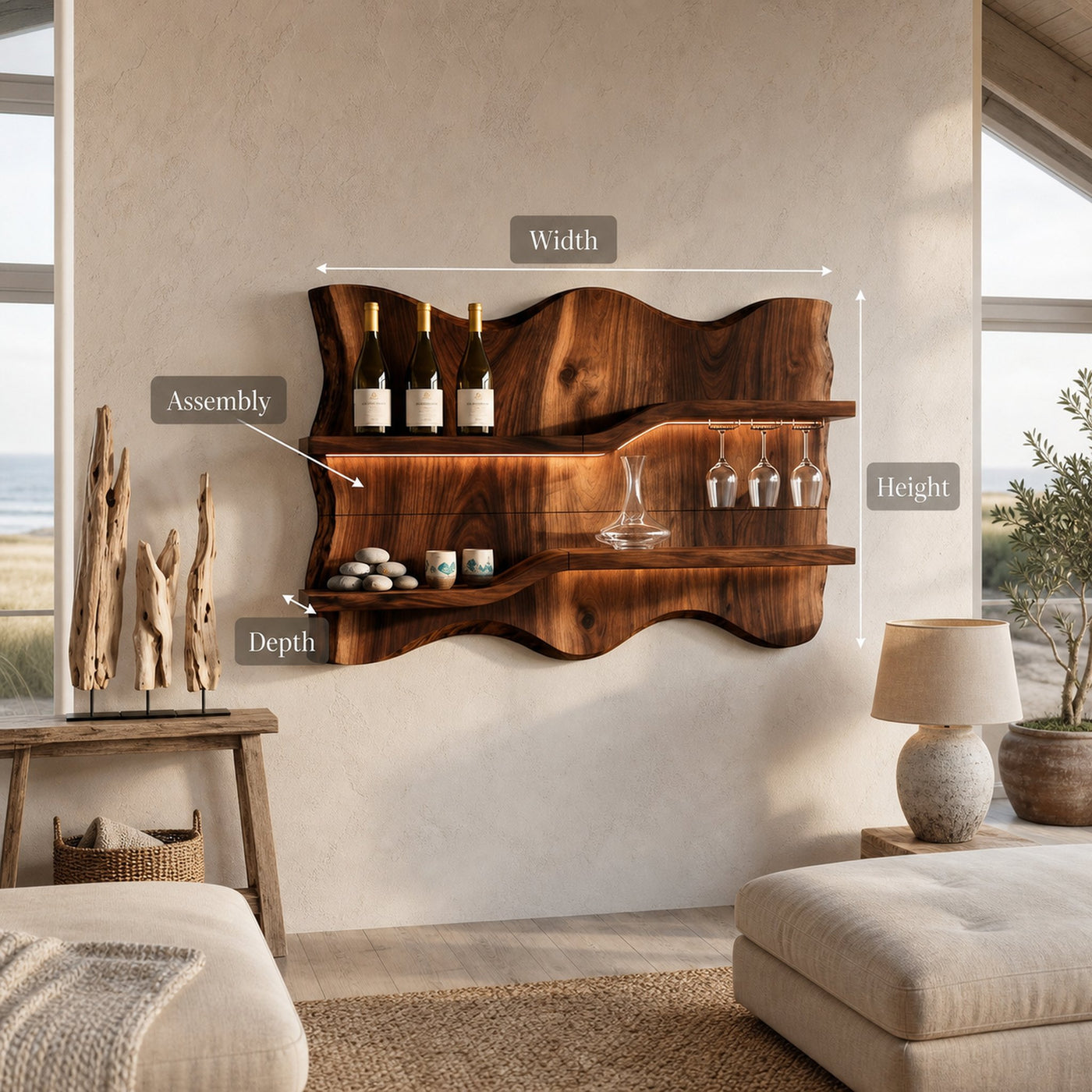 Contemporary Bottle Storage Wine Rack For Dining Space - product view 8