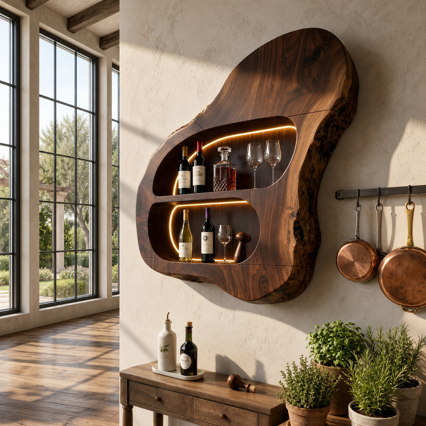 Contemporary Glass Holder Wine Rack Shelf For Dining Room - product view 7