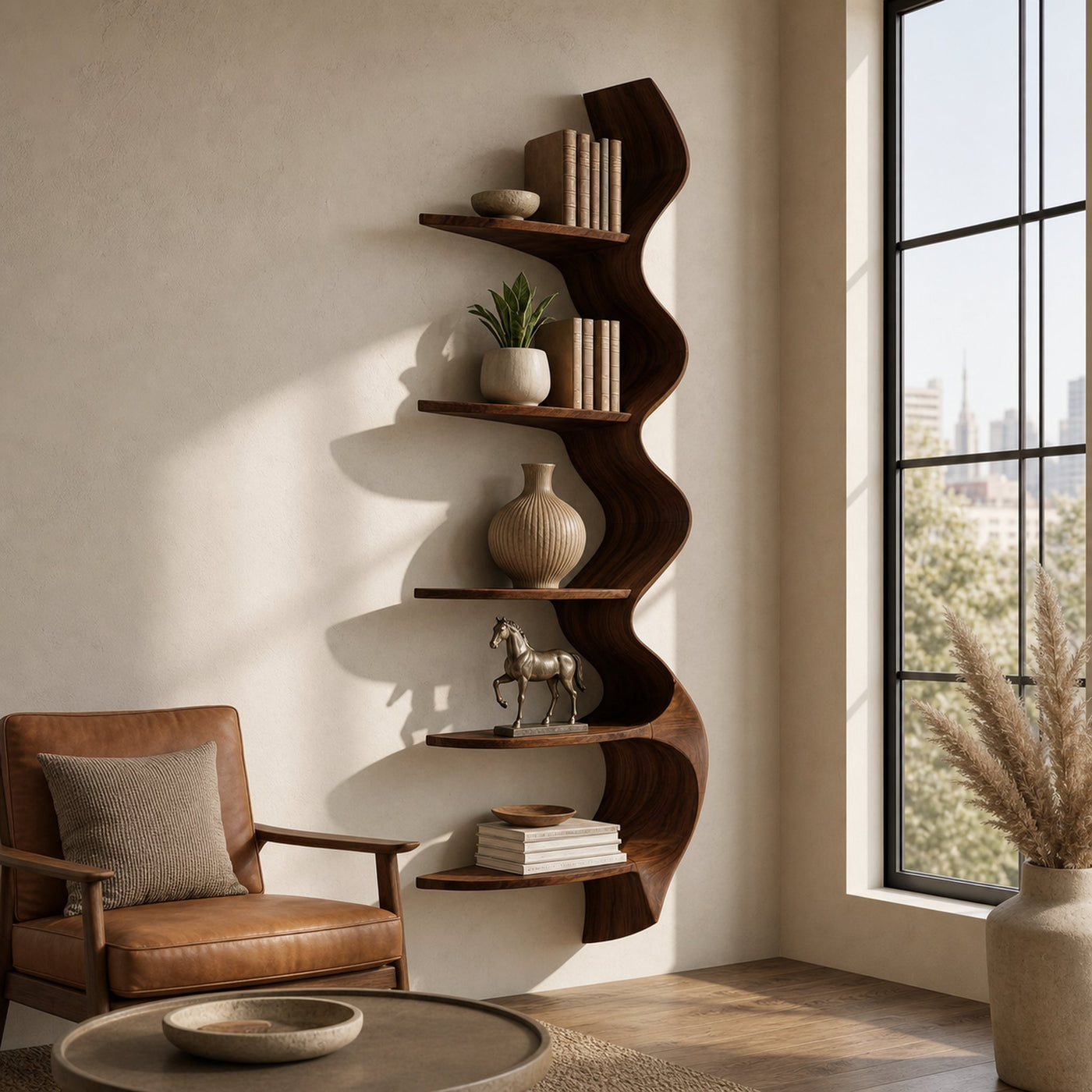 Contemporary Shelving Unit For Living Room Decor - product view 7