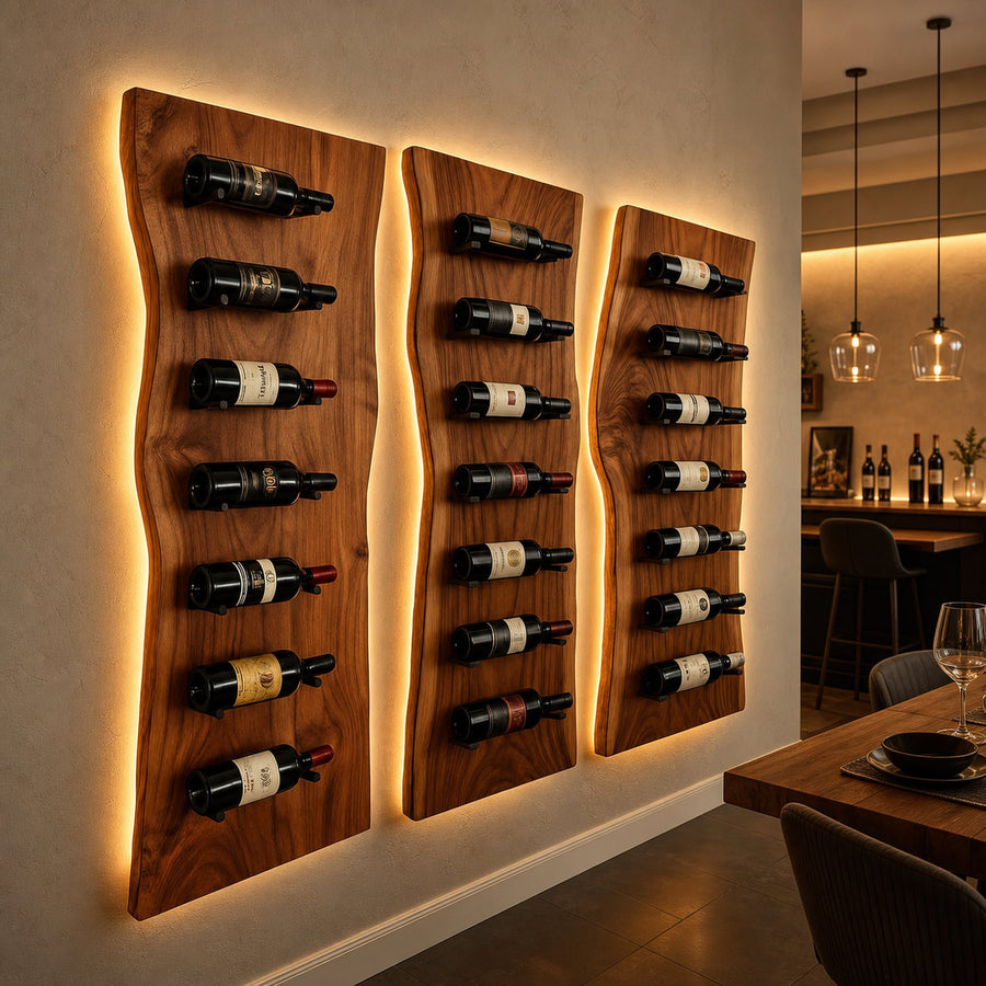 Contemporary Wall Mounted Wine Rack For Dining Room