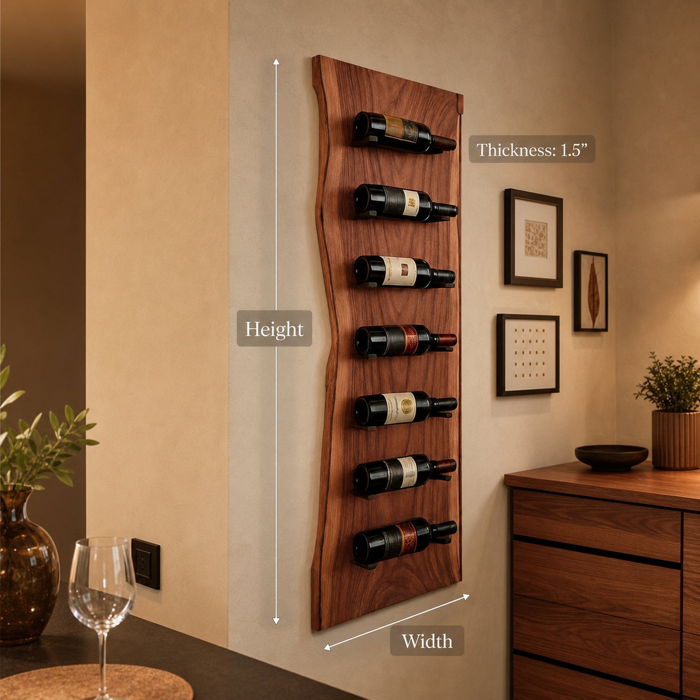 Contemporary Wall Mounted Wine Rack For Dining Room - product view 8
