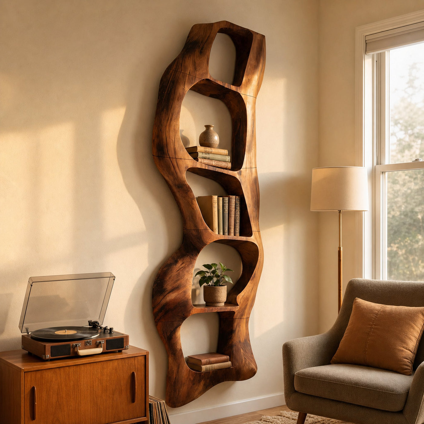 Contemporary Wall Shelf For Bedroom Wall Accent - product view 6