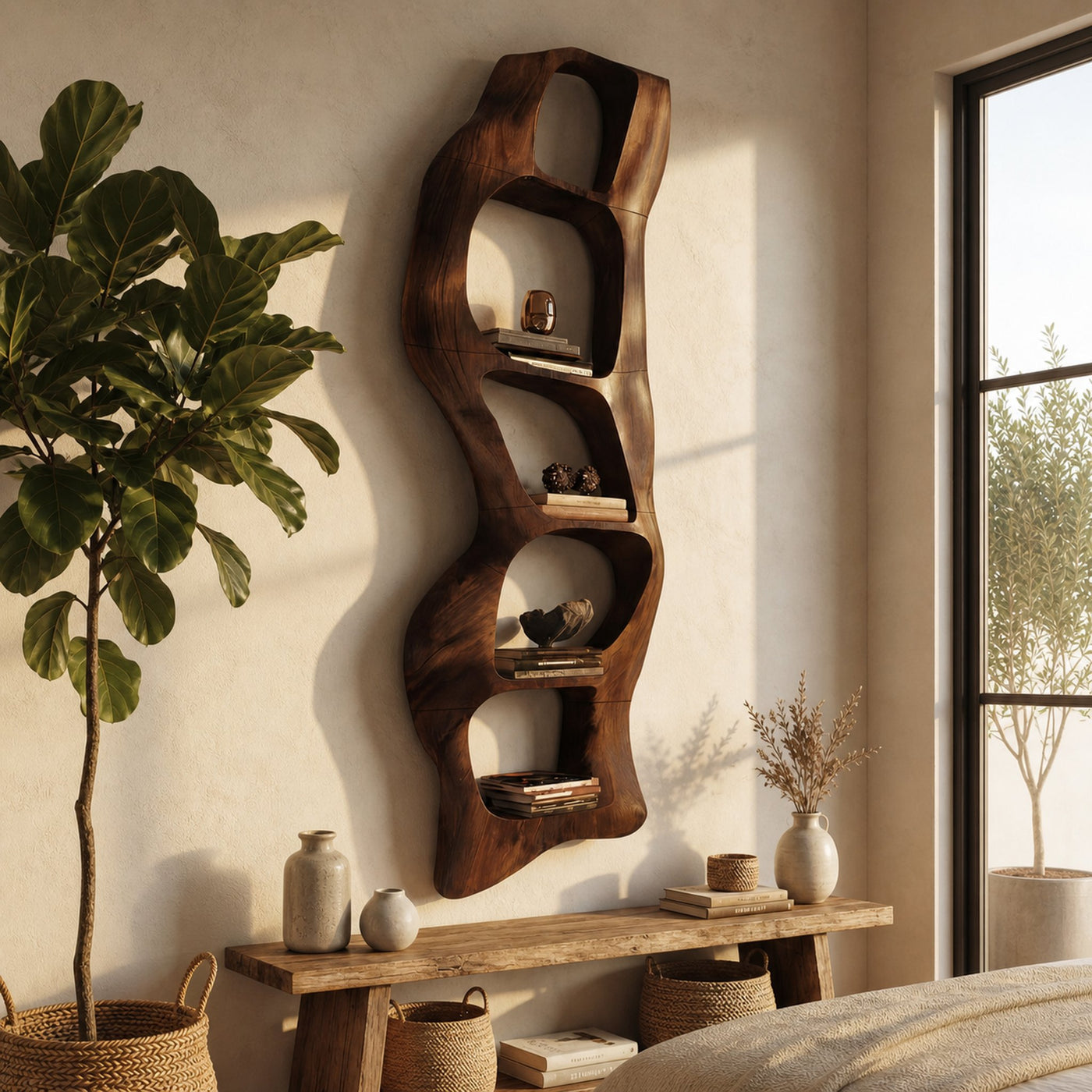 Contemporary Wall Shelf For Bedroom Wall Accent - product view 7