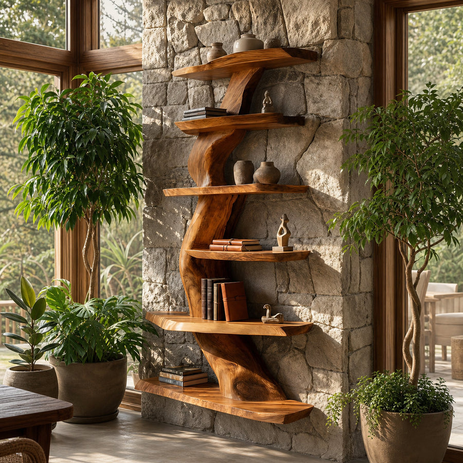 Contemporary Wall Shelf For Dining Room Storage Decor