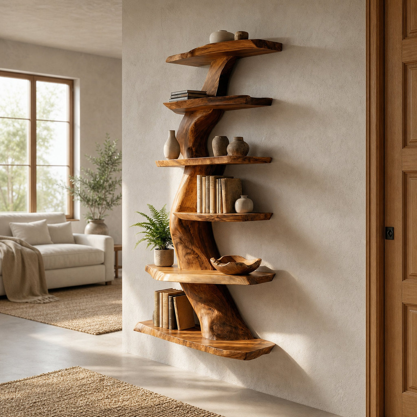 Contemporary Wall Shelf For Dining Room Storage Decor - product view 6