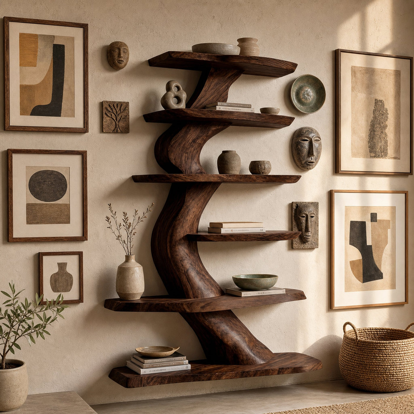 Contemporary Wall Shelf For Dining Room Storage Decor - product view 7
