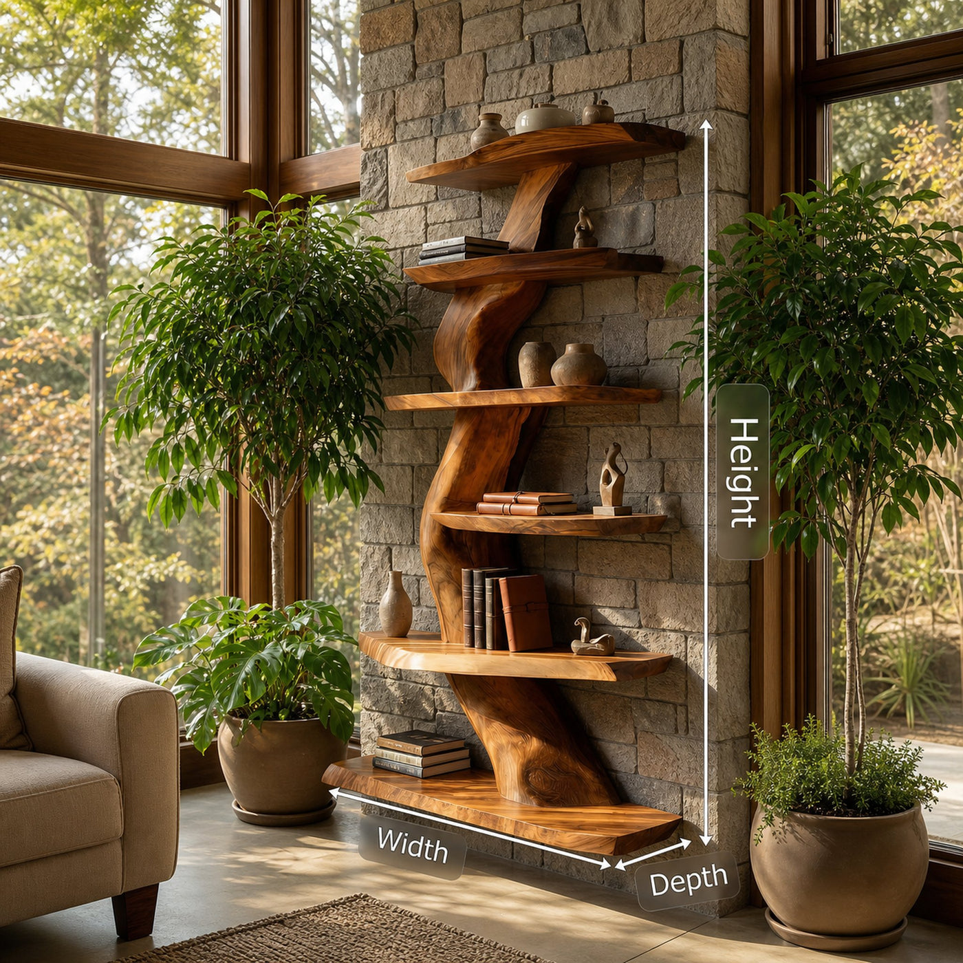 Contemporary Wall Shelf For Dining Room Storage Decor - product view 8