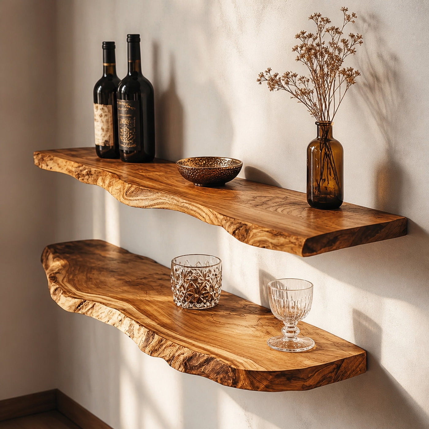 Custom Floating Shelves Solid Wood Decor Home Gift