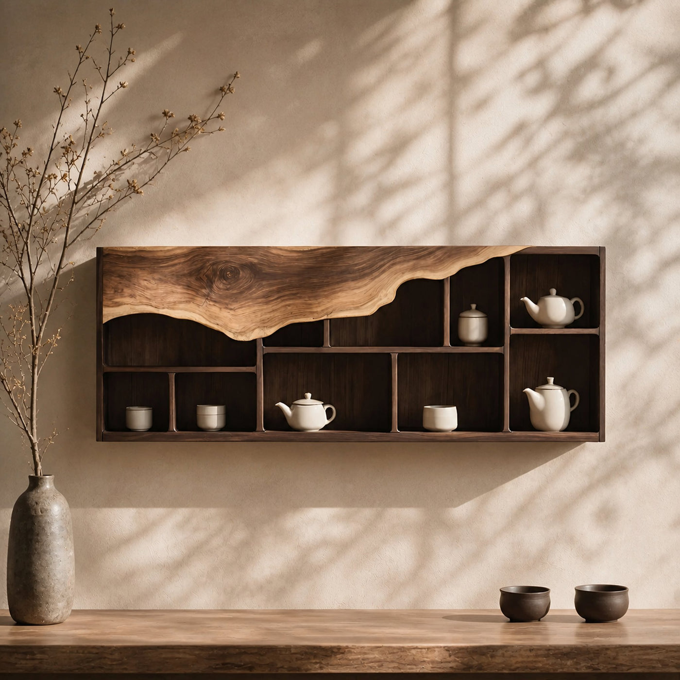 Farmhouse Bookshelf In Solid Wood For Living Room Style