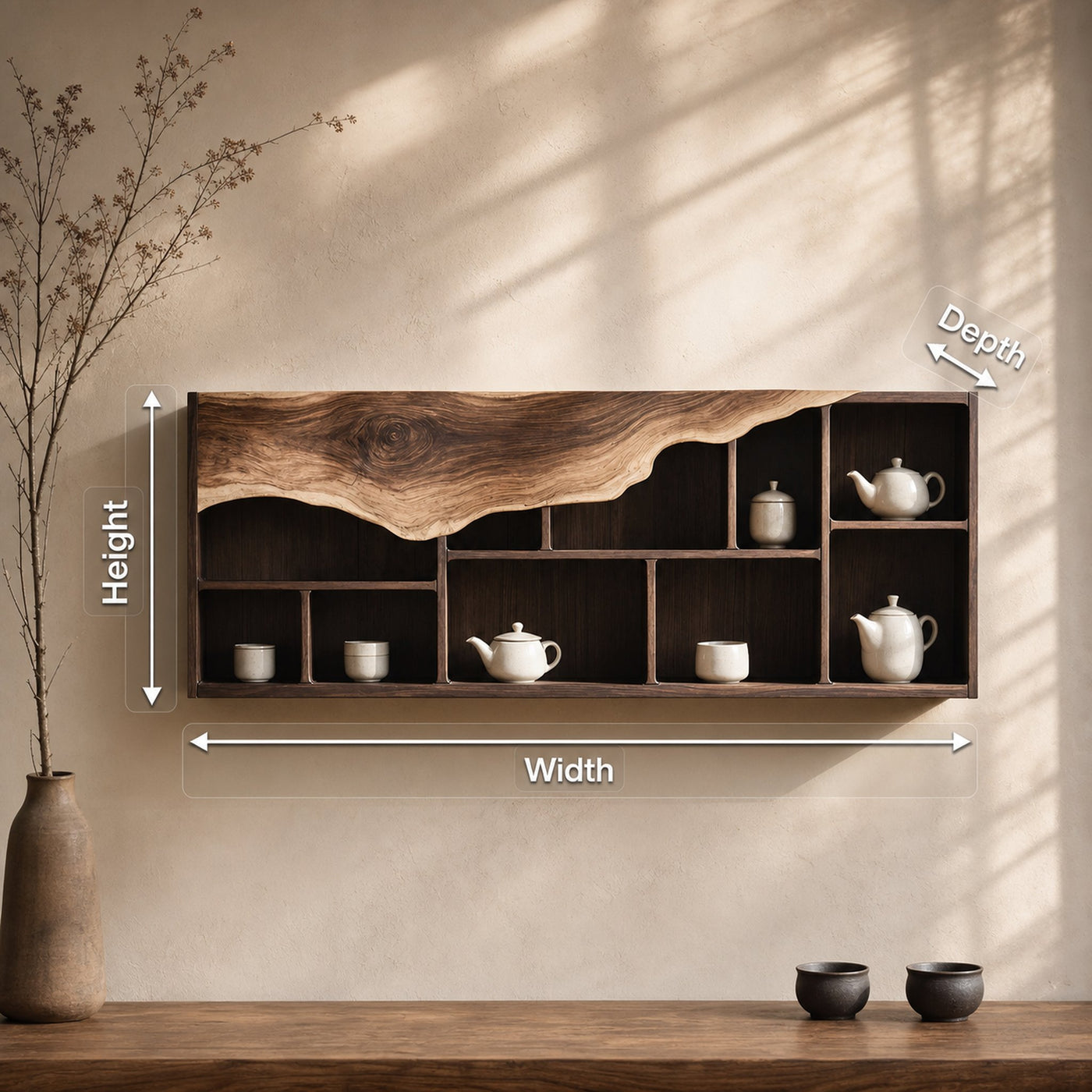 Farmhouse Bookshelf In Solid Wood For Living Room Style - product view 7