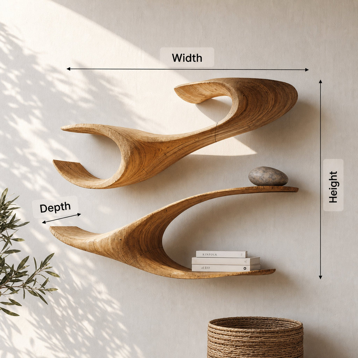 Farmhouse Live Edge Bookshelf For Bedroom Decor Ideas - product view 6