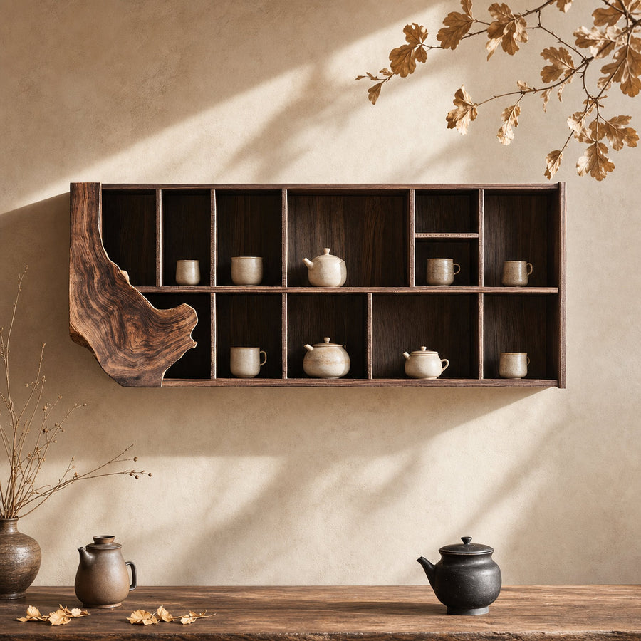 Farmhouse Live Edge Floating Shelf For Furniture Display