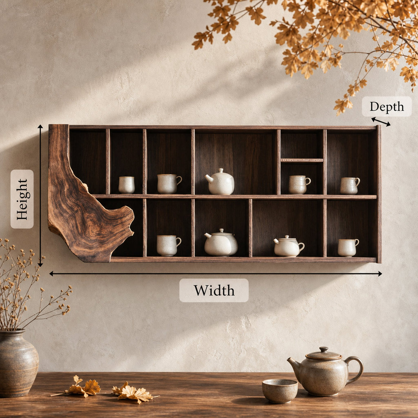 Farmhouse Live Edge Floating Shelf For Furniture Display - product view 6