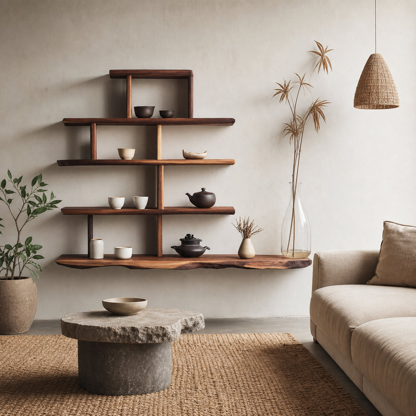 Farmhouse Live Edge Shelf For Bedroom Decor And Storage - product view 6