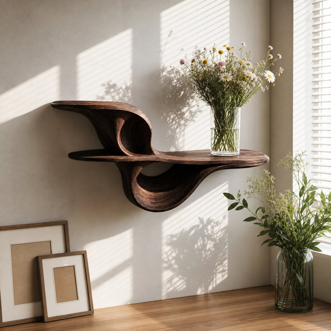 Farmhouse Live Edge Wall Mount Shelf Bedroom Decor - product view 7