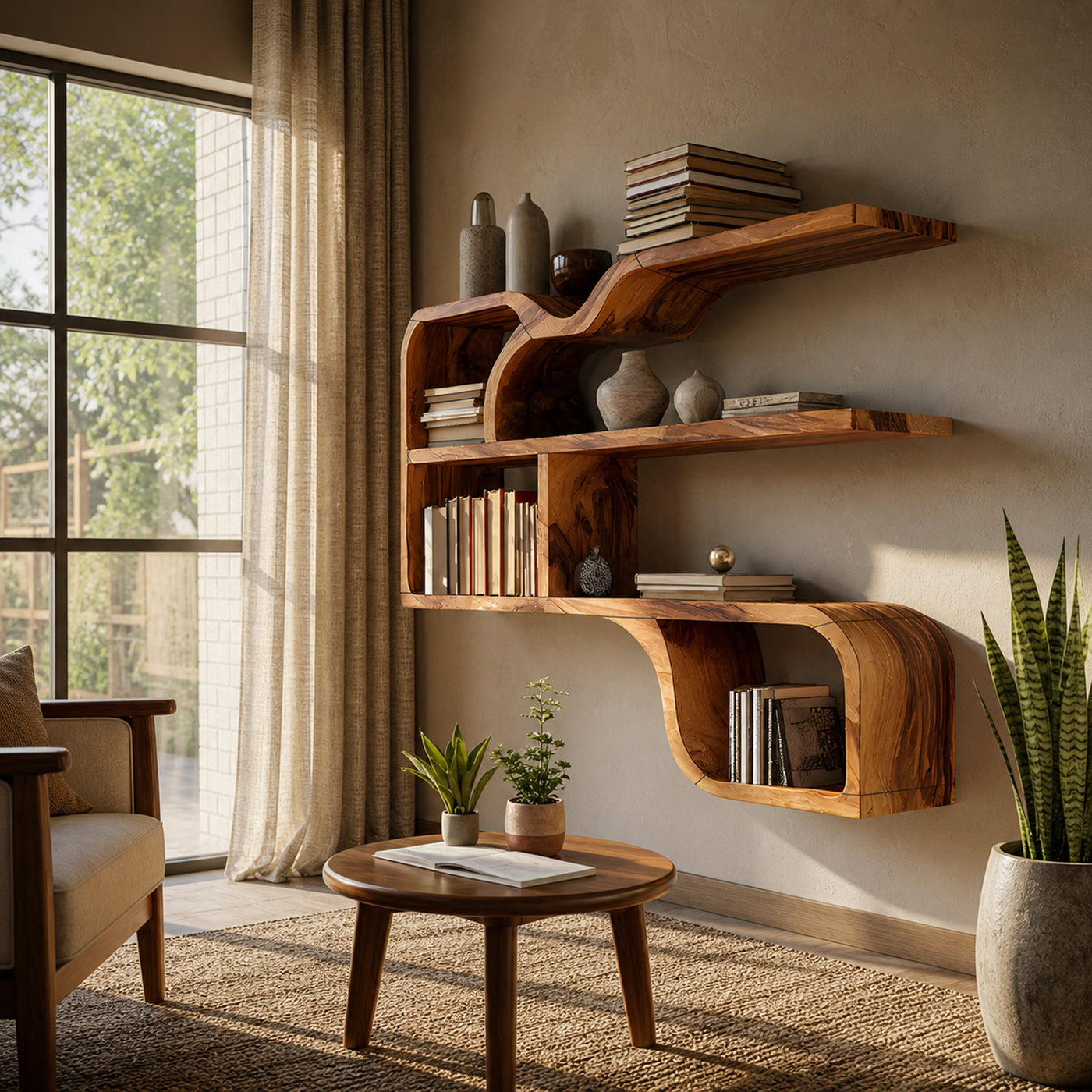 Farmhouse Rustic Wooden Wall Storage Shelf For Bathroom Organizer - product view 6