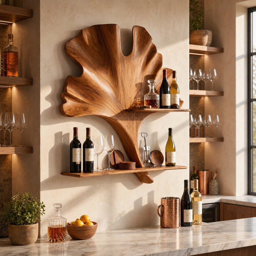 Farmhouse Wall Wine Stand For Kitchen Bar Storage Nook