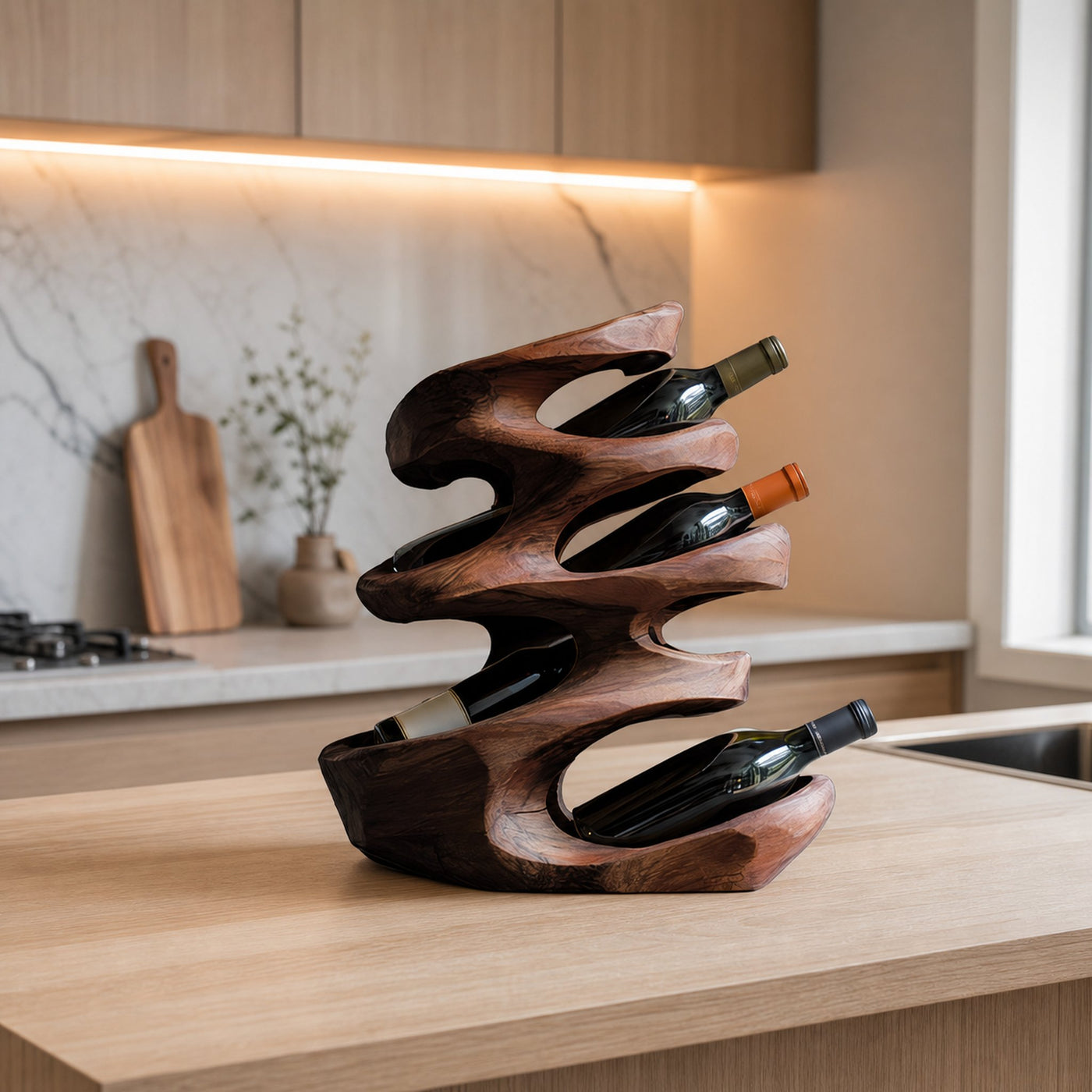 Farmhouse Wine Holder For Cozy Dining Room - product view 7