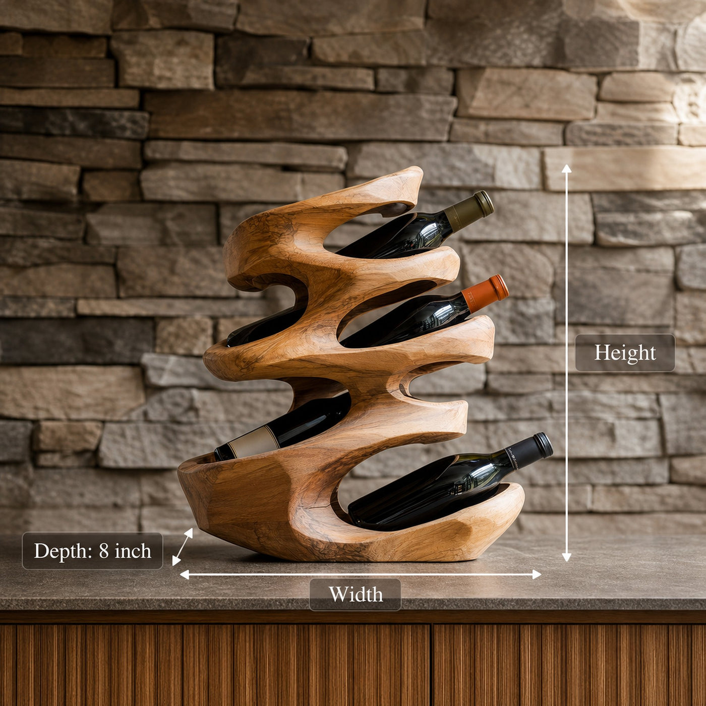 Farmhouse Wine Holder For Cozy Dining Room - product view 8