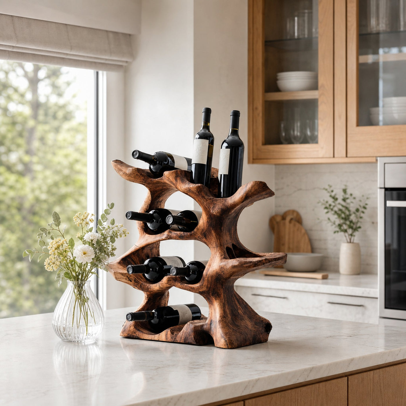 Farmhouse Wine Holder For Kitchen Rustic Wall Design