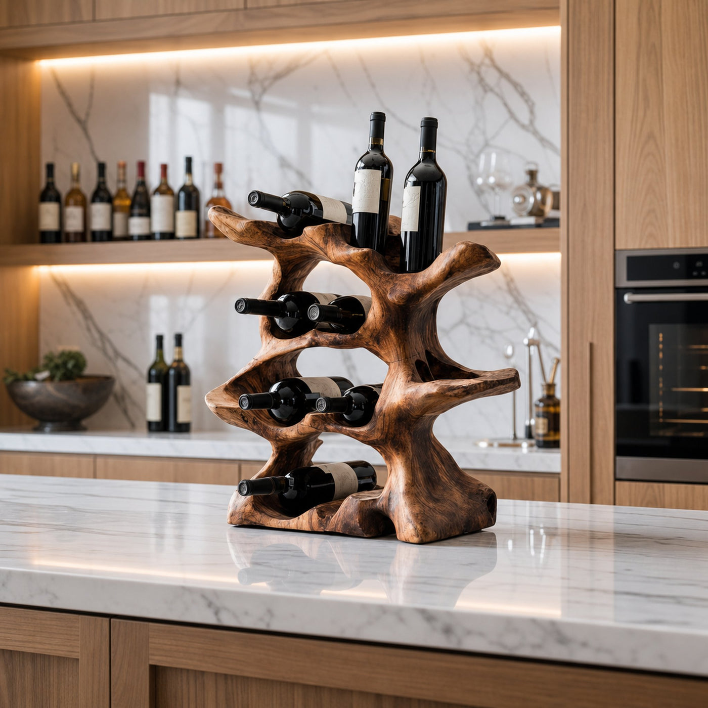 Farmhouse Wine Holder For Kitchen Rustic Wall Design - product view 7