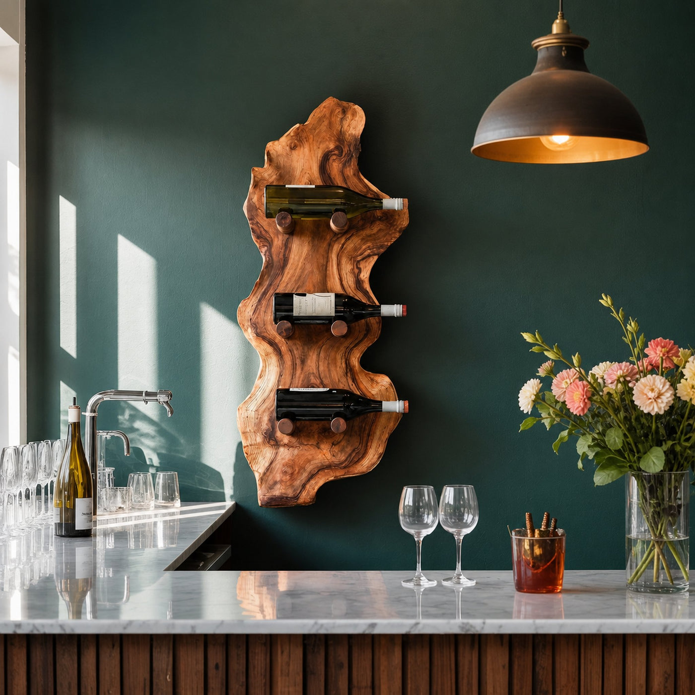 Farmhouse Wine Rack For Country Home Decor - product view 6