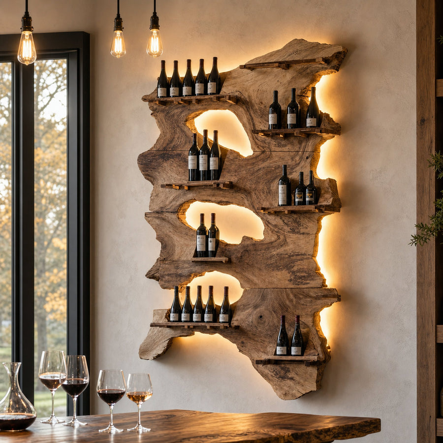 Farmhouse Wine Rack For Furniture Functional Decor
