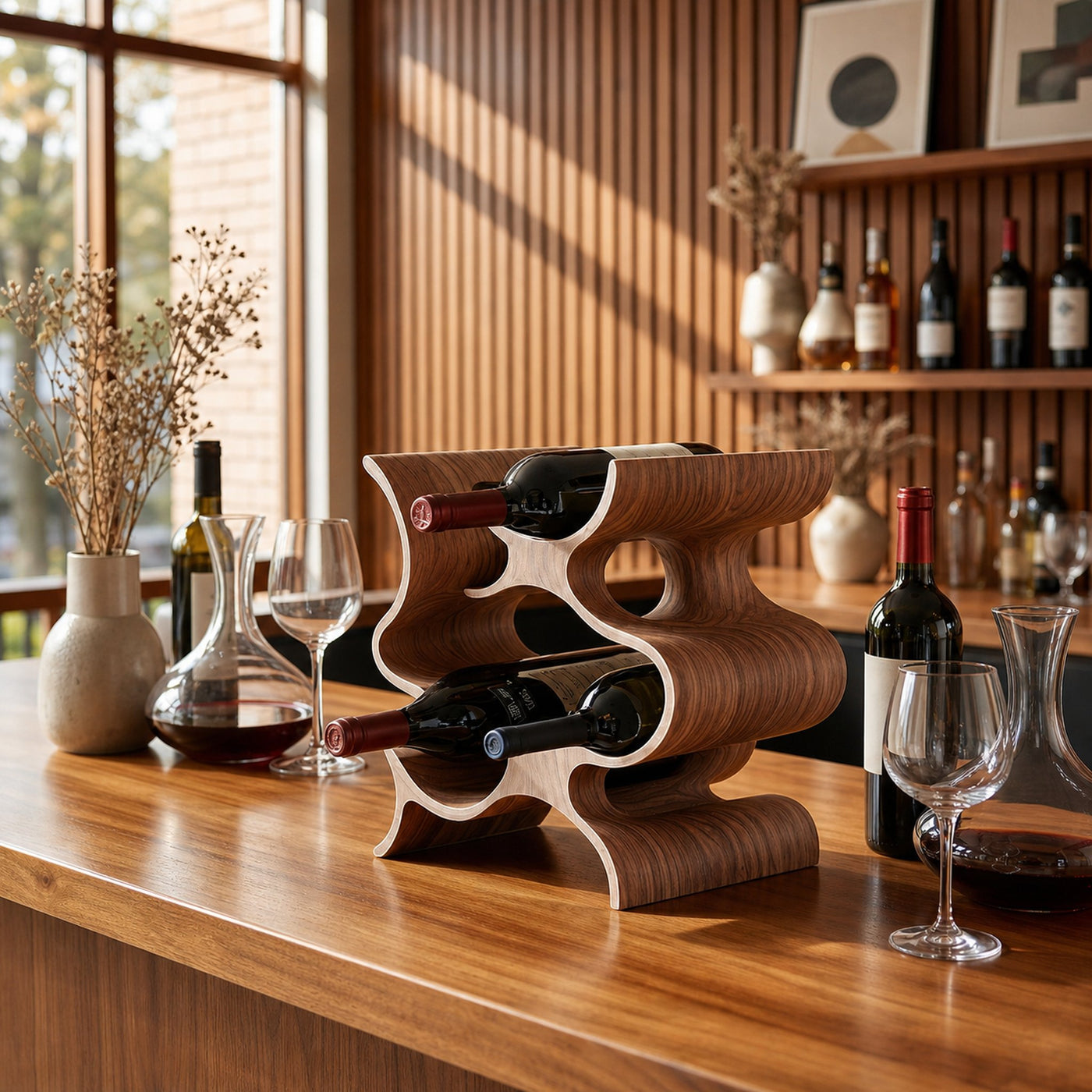 Farmhouse Wine Stand For Furniture Accent Feature - product view 6