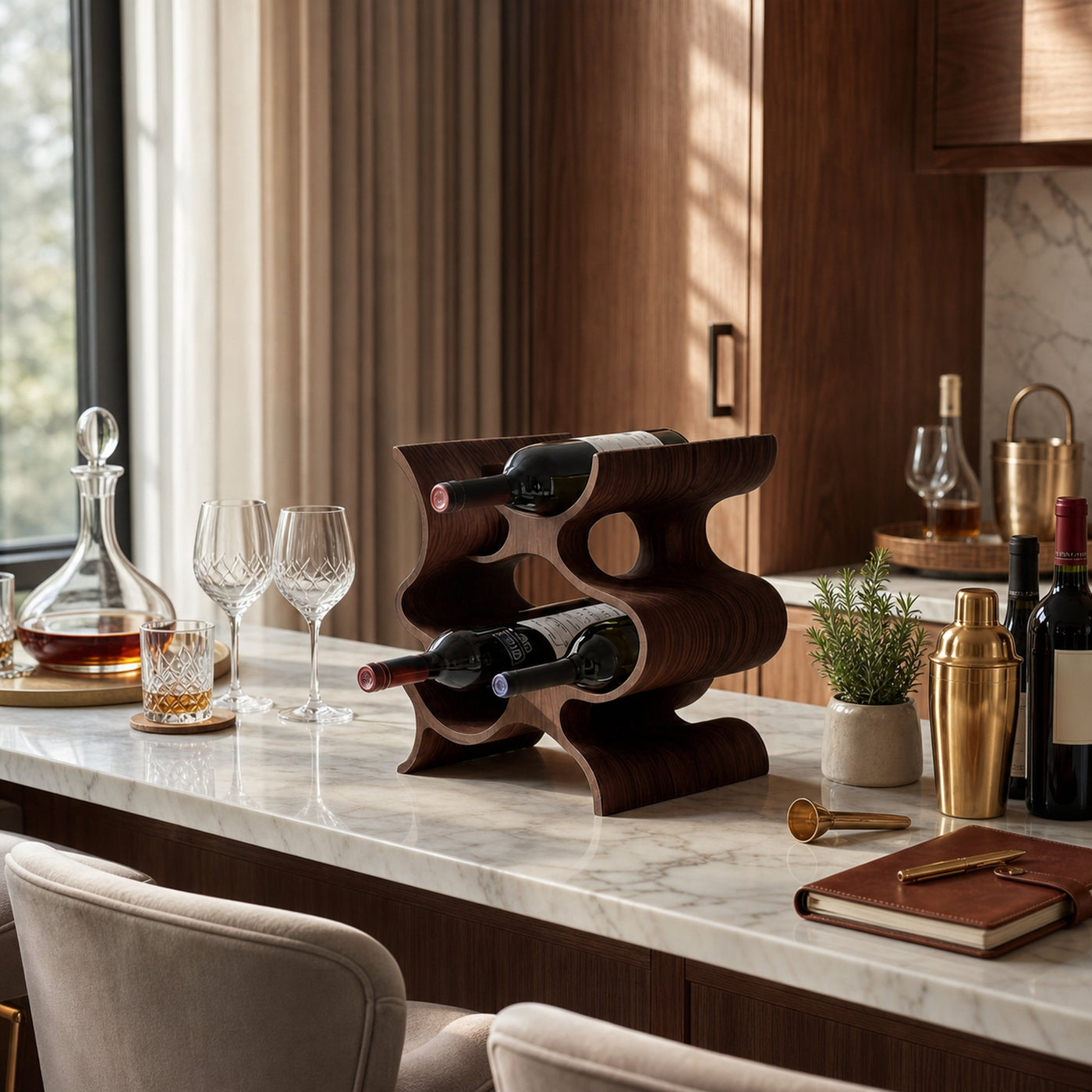 Farmhouse Wine Stand For Furniture Accent Feature - product view 7