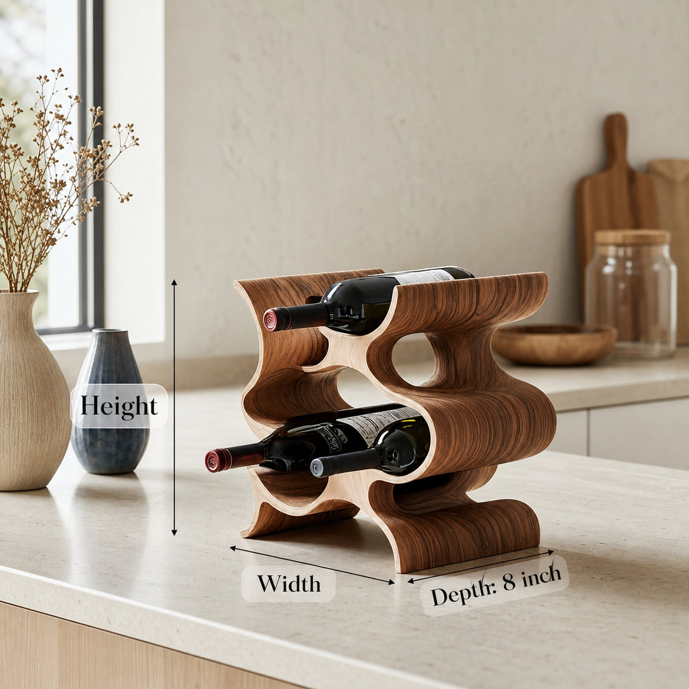 Farmhouse Wine Stand For Furniture Accent Feature - product view 8