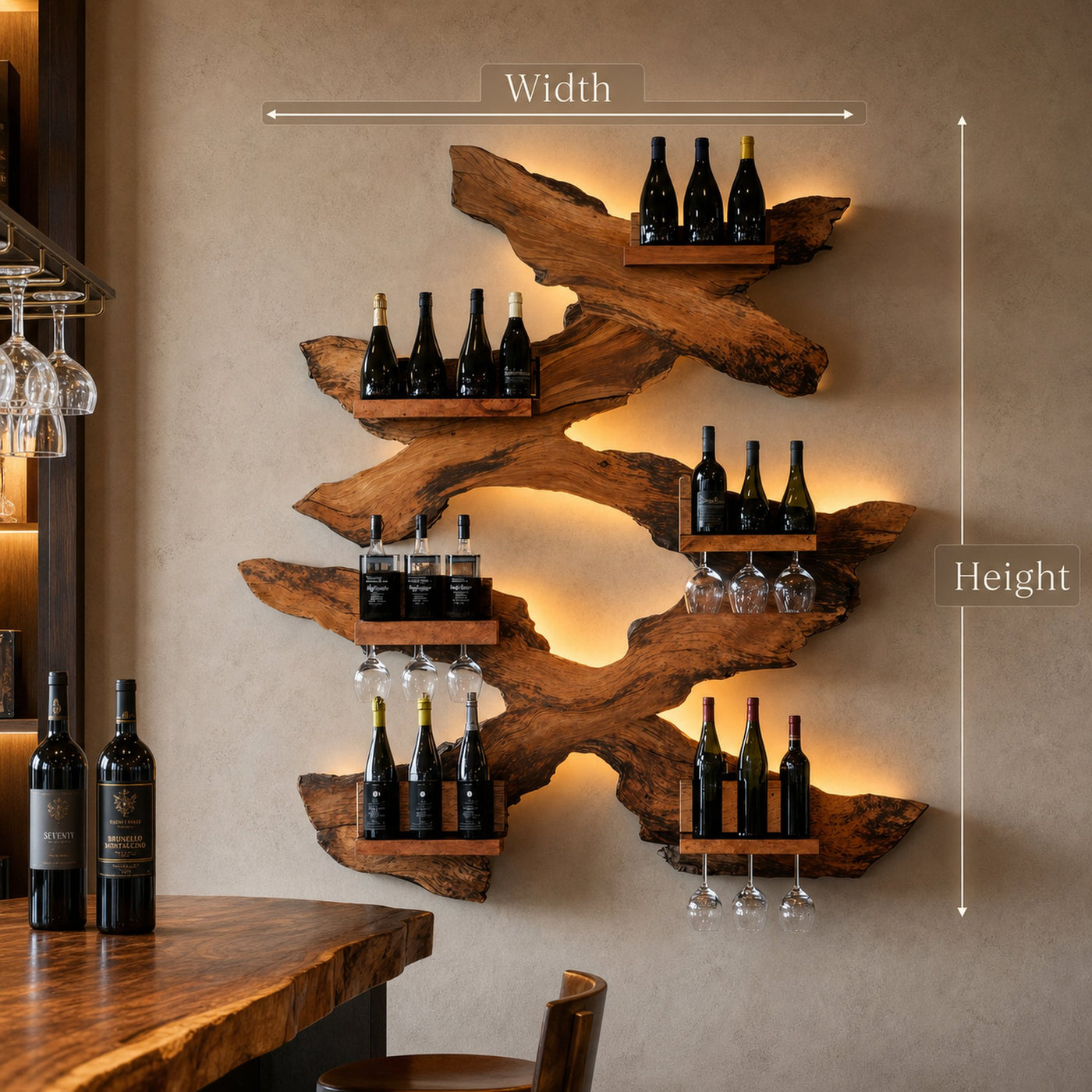 Farmhouse Wine Stand For Living Room - product view 6