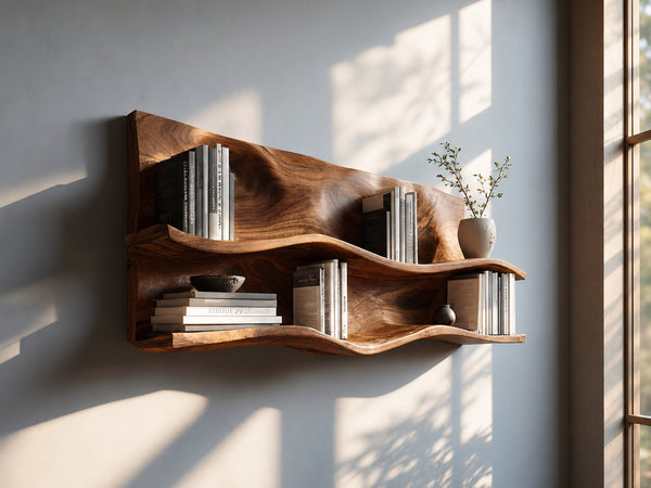 Farmhouse Wooden Entryway Organizer Shelf For Hallway Storage