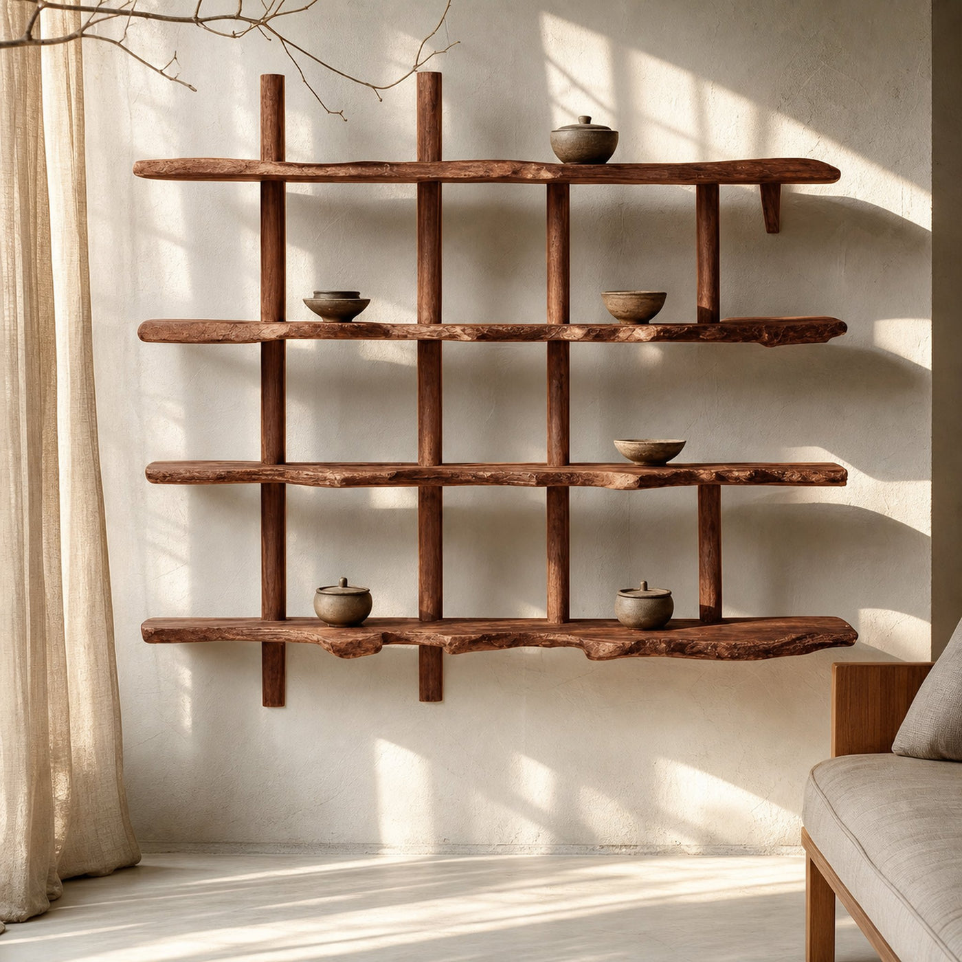 Floating Shelf In Farmhouse Style For Living Room Display - product view 6