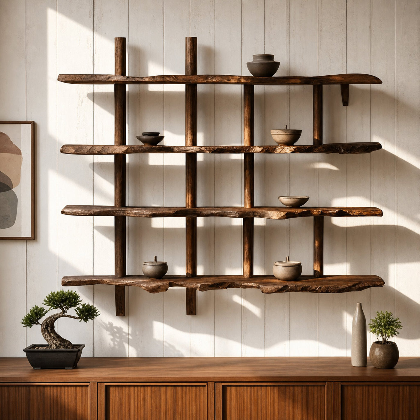 Floating Shelf In Farmhouse Style For Living Room Display - product view 7