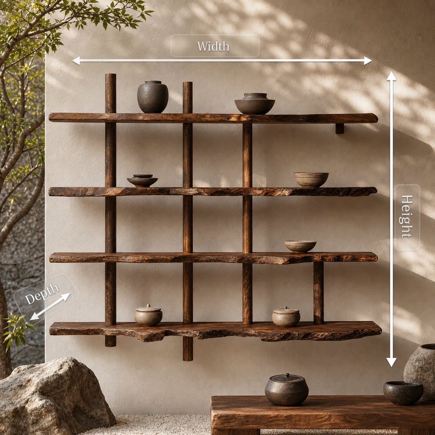 Floating Shelf In Farmhouse Style For Living Room Display - product view 8