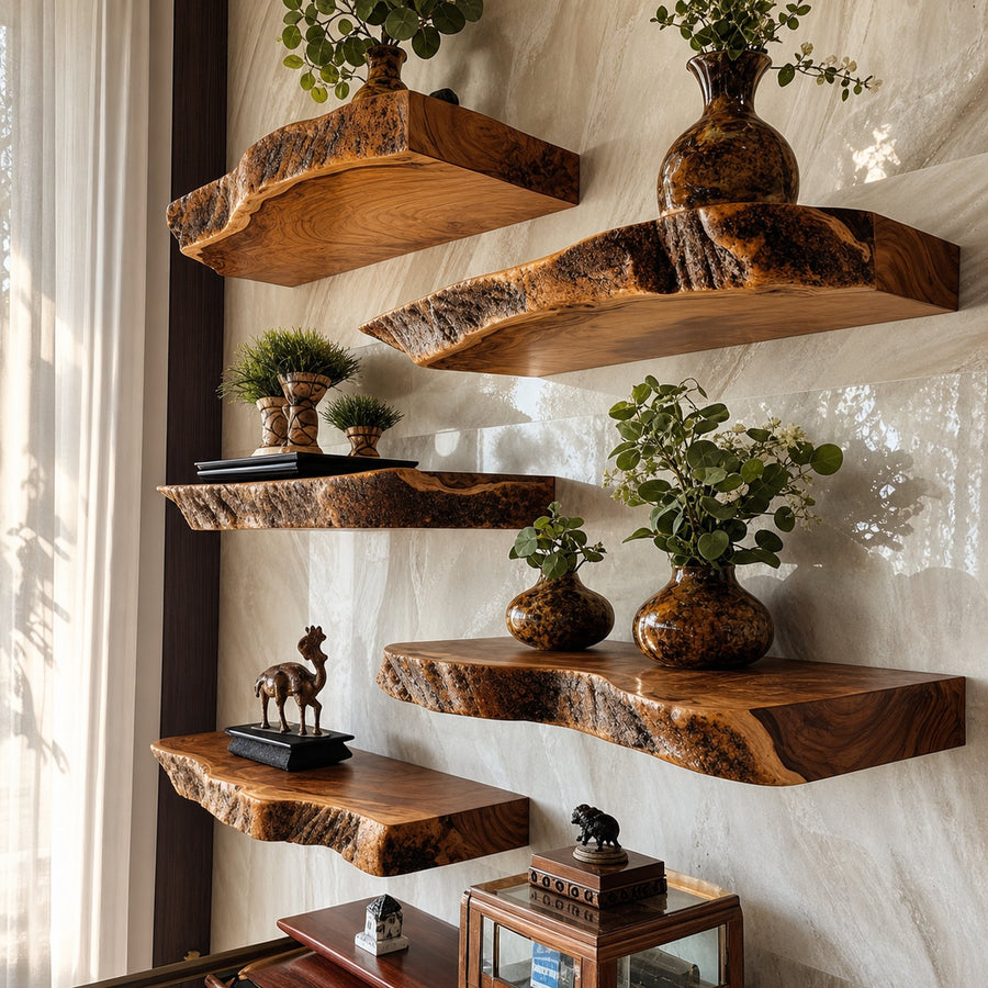 Floating Shelf Live Edge Display Shelf