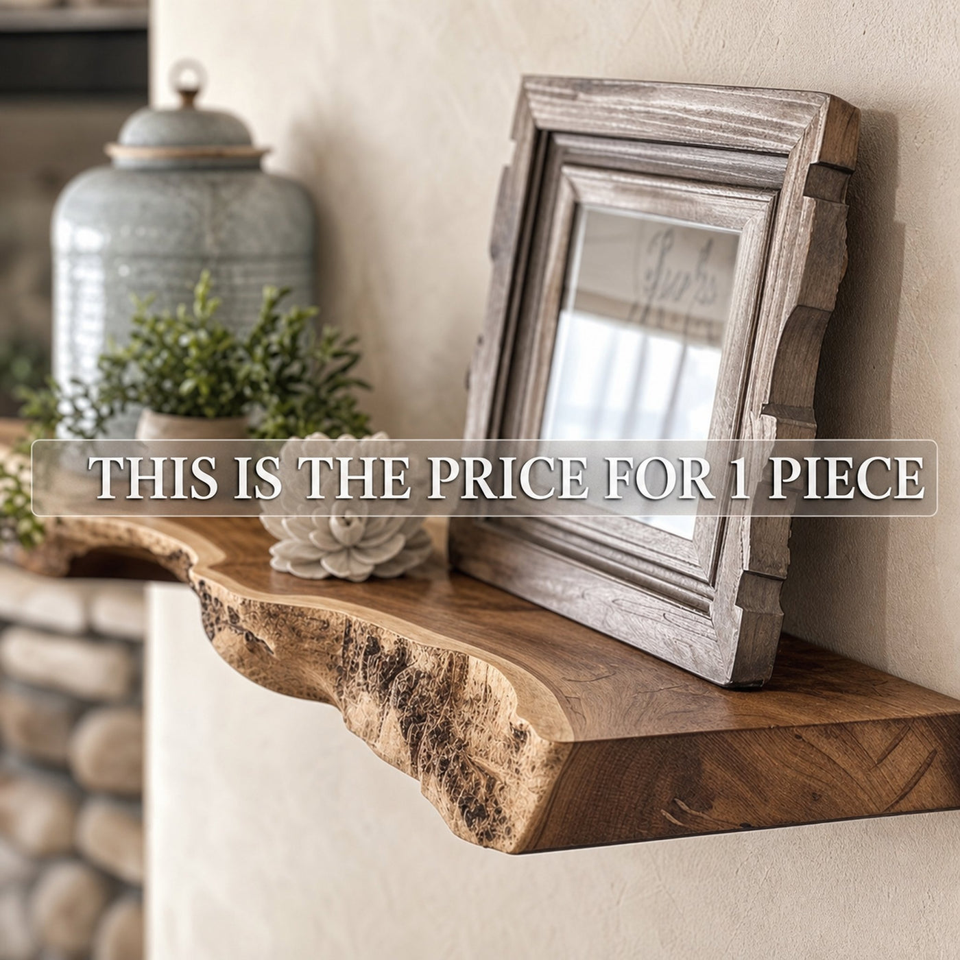 Floating Shelf Live Edge Display Shelf - product view 8